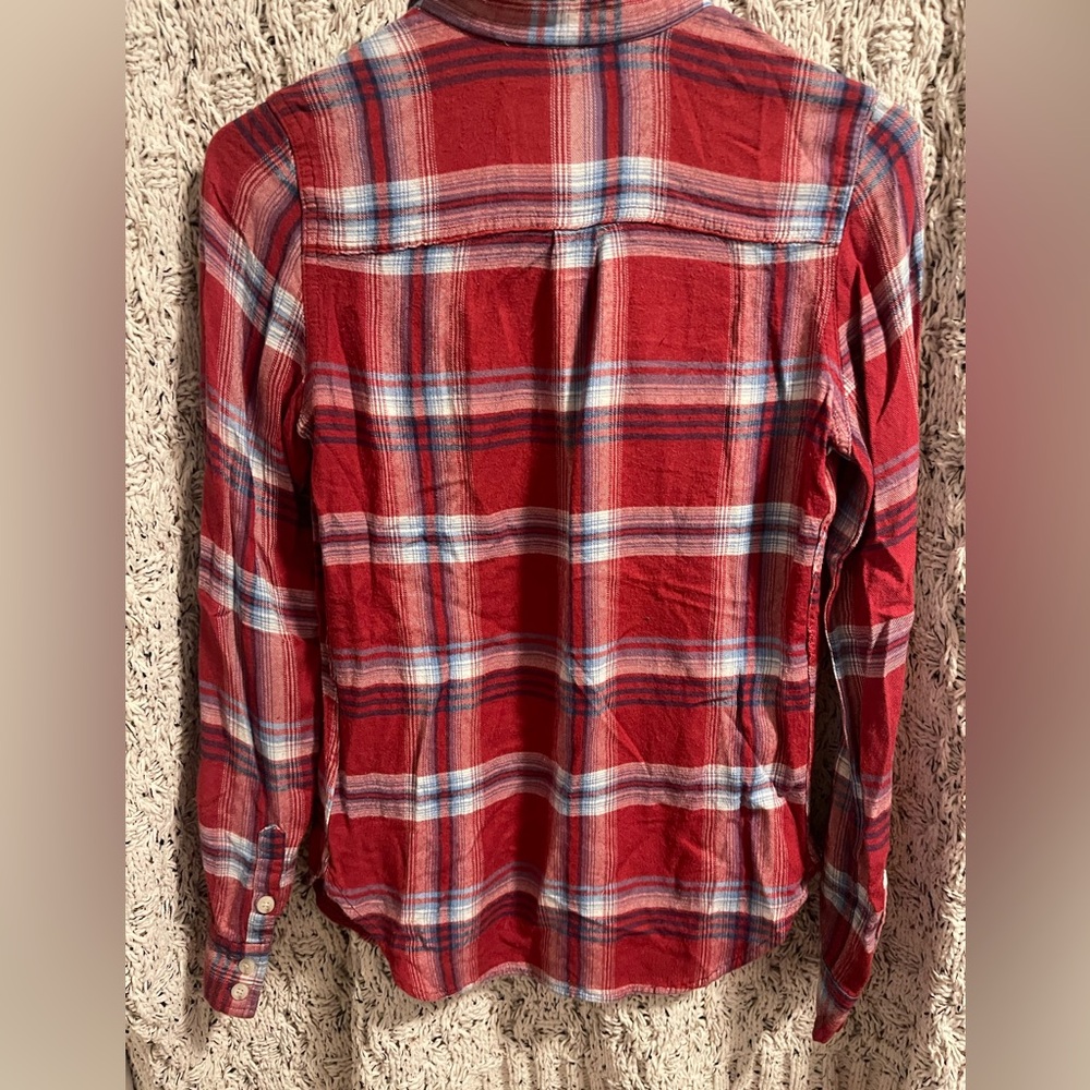 Mossimo Supply Co. Red and Blue Plaid Shirt - Picture 3 of 4